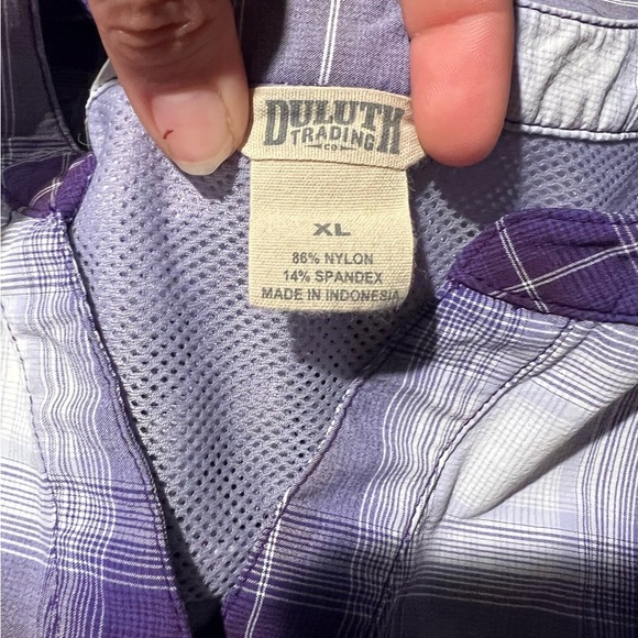 Women's DuluthFlex Sidewinder Tunic Purple Plaid Size XL - Picture 5 of 5